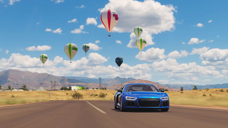 forza horizon 3, car, 2K, Audi R8, video games, transportation