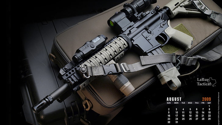 automatic firearm, assault rifle, automatic rifle, gun, machine gun, HD wallpaper