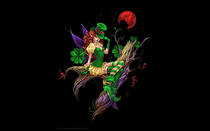 Fantasy, Fairy, St. Patrick's Day, HD wallpaper