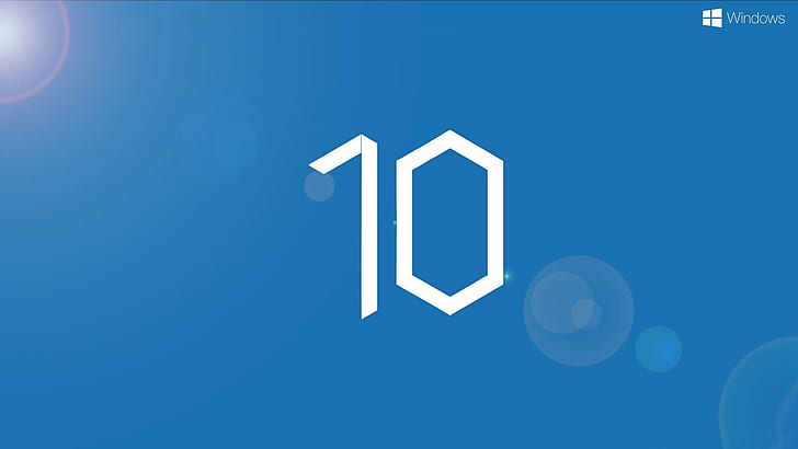 Windows 10 system logo, blue background HD wallpaper