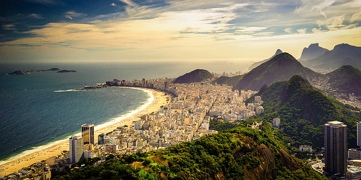 high-rise building, beach, coast, Brazil, Brasil, Rio de Janeiro