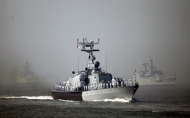 HD wallpaper: warship, Indian-Navy, nautical vessel, transportation, water  | Wallpaper Flare