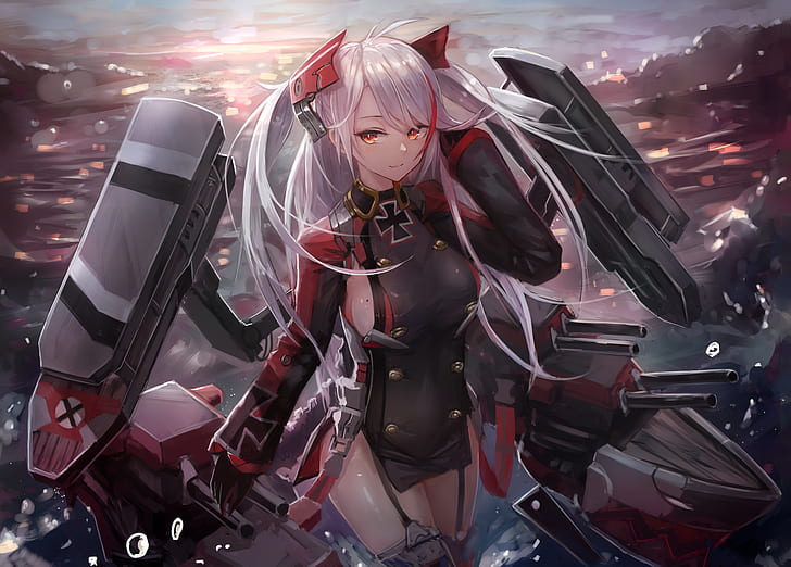 Wallpaper Anime, Bismarck battleship, KanColle for mobile and desktop,  section прочее, resolution 4961x3508 - download
