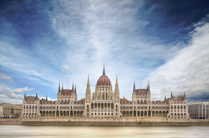 Monuments, Hungarian Parliament Building, Budapest, Hungary, HD wallpaper