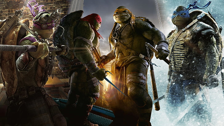 Mutant Ninja Turtles wallpaper, The film, Mutants, Raphael, Leonardo, HD wallpaper