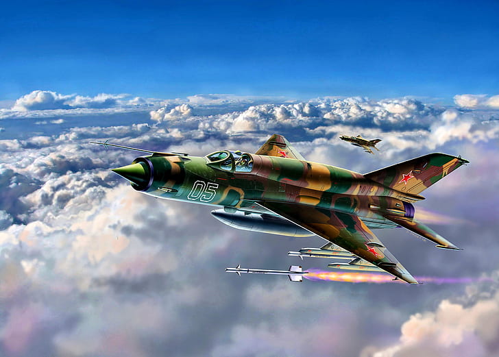 Jet Fighters, Mikoyan-Gurevich MiG-21, Aircraft, Warplane, HD wallpaper