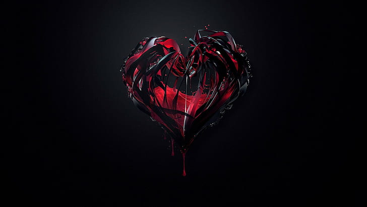 HD wallpaper: Love, Heart, Dark Background, Romance | Wallpaper Flare