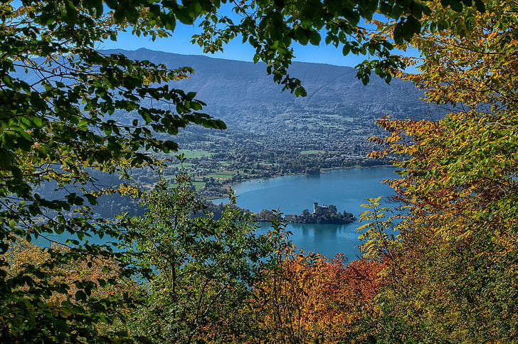 lake, France, Annecy, Haute-Savoie, HD wallpaper