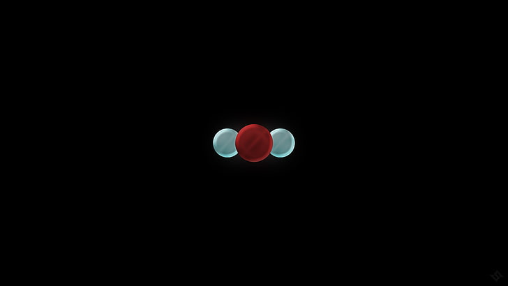 white and red circles, black, dark, amoled, vintage, turquoise, HD wallpaper