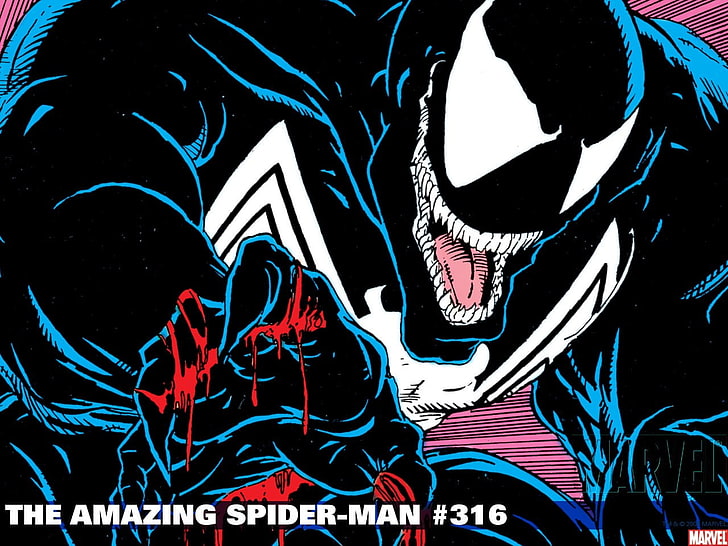 The Amazing Spider-Man #316 Venom digital wallpaper, Marvel Comics