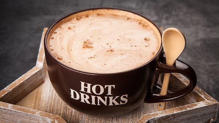 hot drink, latte, coffee, cappuccino, cup, wiener melange, cafe au lait, HD wallpaper