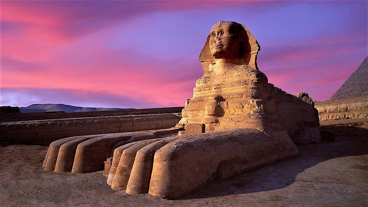 unesco world heritage site, giza, great sphinx of giza, egypt, HD wallpaper