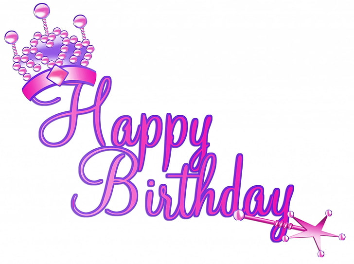 happy birthday images for desktop background, white background, HD wallpaper