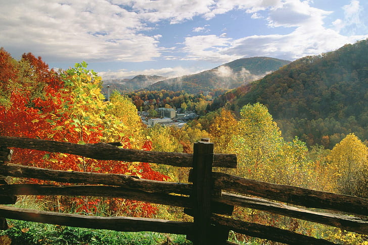 Fall Colors Of Gatlinburg Tennessee., autumn, 3d and abstract, HD wallpaper