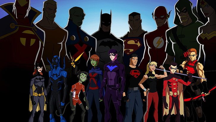 TV Show, Young Justice, Aquaman, Batgirl, Batman, Blue Beetle (DC Comics)
