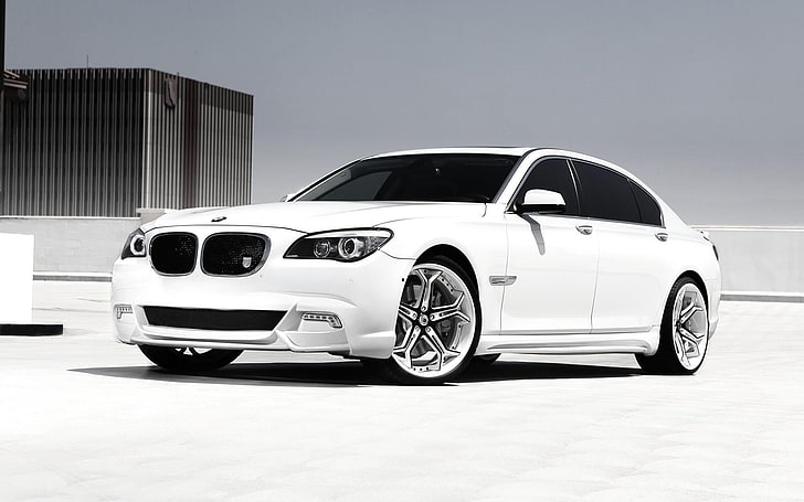 white BMW sedan, car, mode of transportation, motor vehicle, land vehicle, HD wallpaper