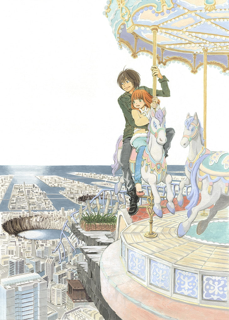 Higashi no Eden, Morimi Saki , Takizawa Akira, amusement park, HD wallpaper