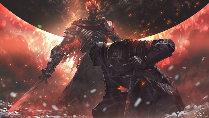 knight holding sword digital wallpaper, Dark Souls III, video games, HD wallpaper