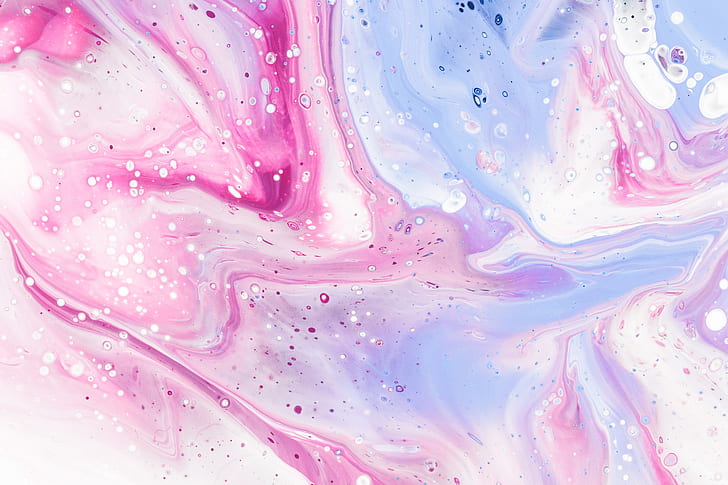 pink, white, blue, purple, paint splash, paint splatter, abstract, HD wallpaper