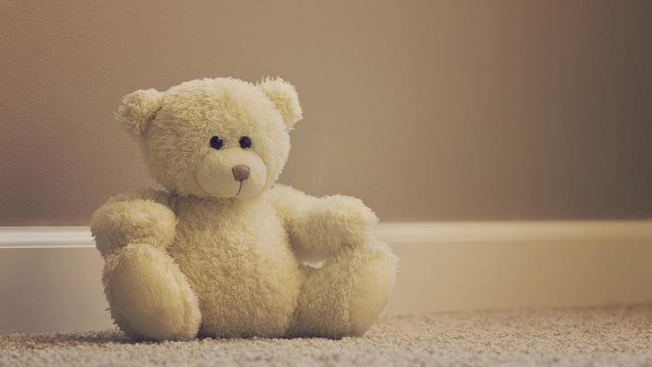 HD wallpaper: Cute teddy bear, stuffed