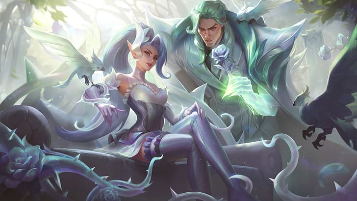 crystal, rose, Zyra, Support (League Of Legends), Mid(League Of Legends)