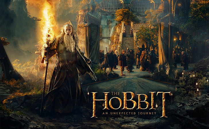 Bilbo Baggins, Dwarfs, gandalf, Ian McKellen, movies, Rivendell, HD wallpaper