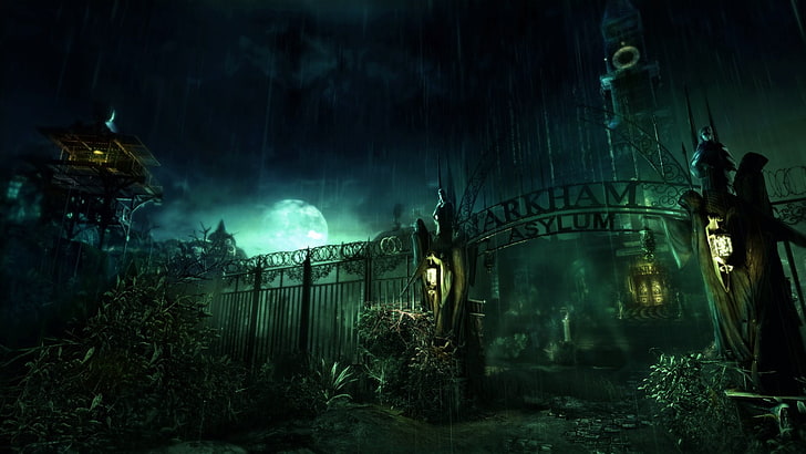 Arkham Asylum arch illustration, Batman: Arkham Asylum, video games