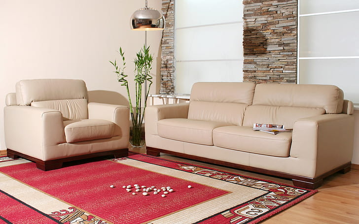 sofa, flowers, carpets, interior