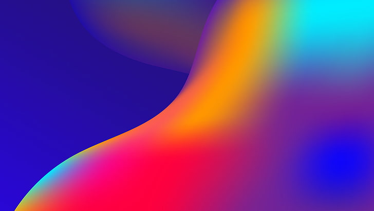 Neon Gradient, multi colored, abstract, rainbow, abstract backgrounds, HD wallpaper