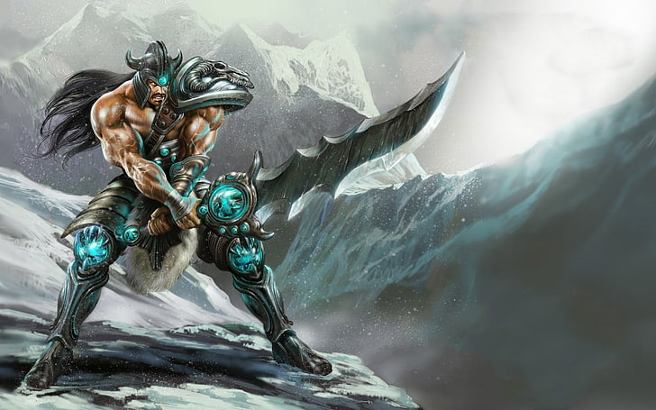 League of Legends, Trydamere, Nocturne, water, cold temperature, HD wallpaper