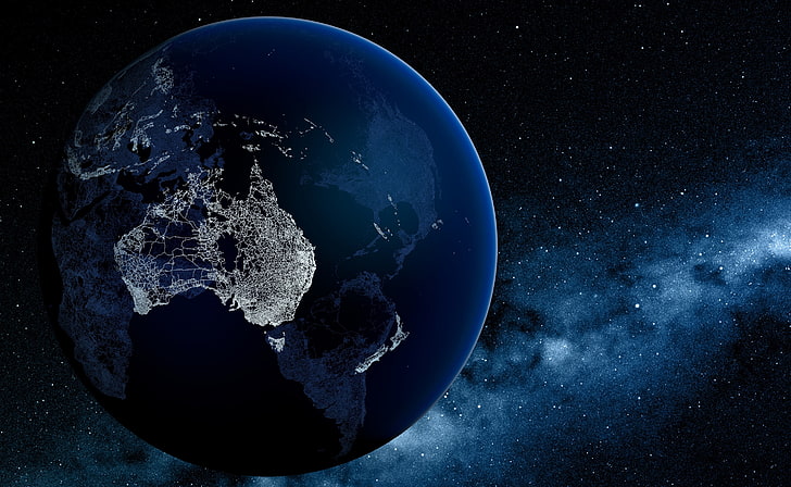 Australia Seen From Space, planet Earth, night, astronomy, star - space