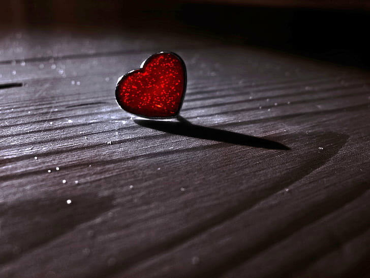 heart red \]pendant, cos, you're gone, still remains, MACRO, FLOOR, HD wallpaper