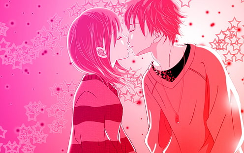 HD wallpaper: anime, boy, girl, tenderness, kiss, room | Wallpaper Flare