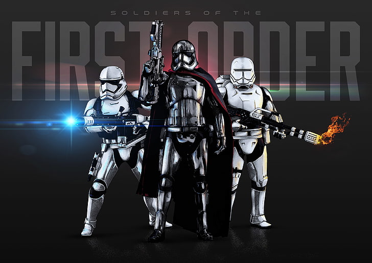 Captain Phasma, Deathtrooper, Soldiers, First Order, Stormtroopers, HD wallpaper