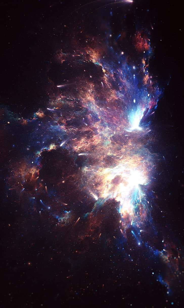 HD wallpaper: nebula, galaxy, meteors, space, motion, glow | Wallpaper Flare