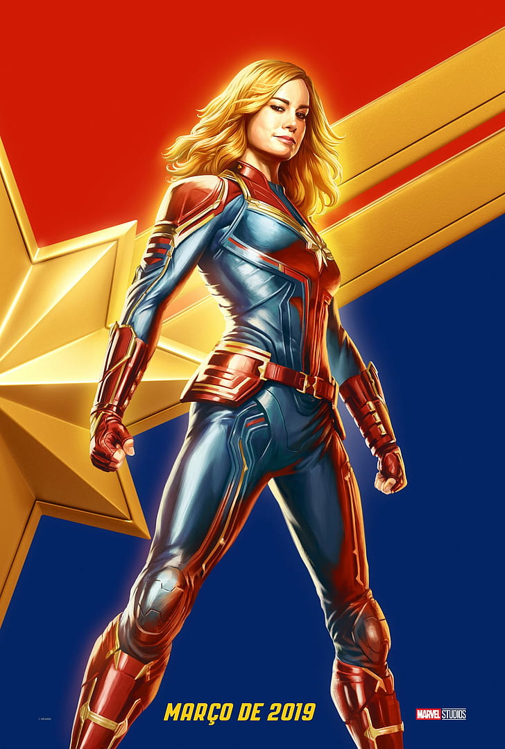 Captain Marvel, Marvel Cinematic Universe, Marvel Comics, Brie Larson, HD wallpaper