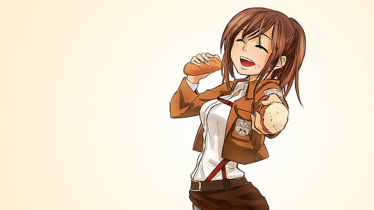 Attack on Titan Anime Mikasa Ackerman Bread HD, cartoon/comic, HD wallpaper