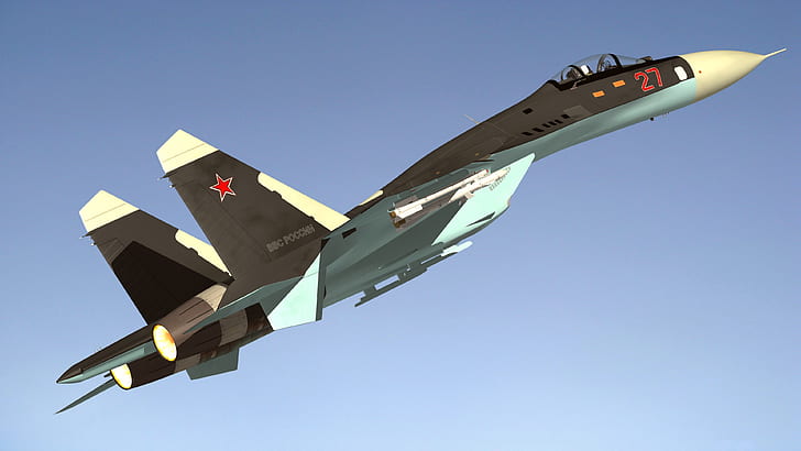 flight, fighter, Sukhoi, Flanker, SU 27, HD wallpaper