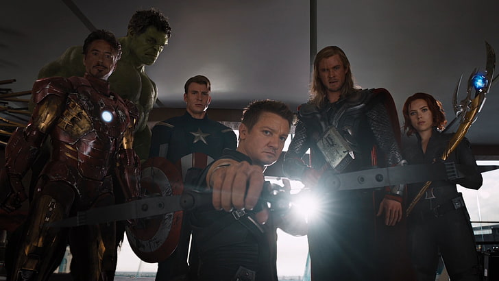 Marvel Avengers photo, gun, hammer, bow, team, armor, agent, beast, HD wallpaper
