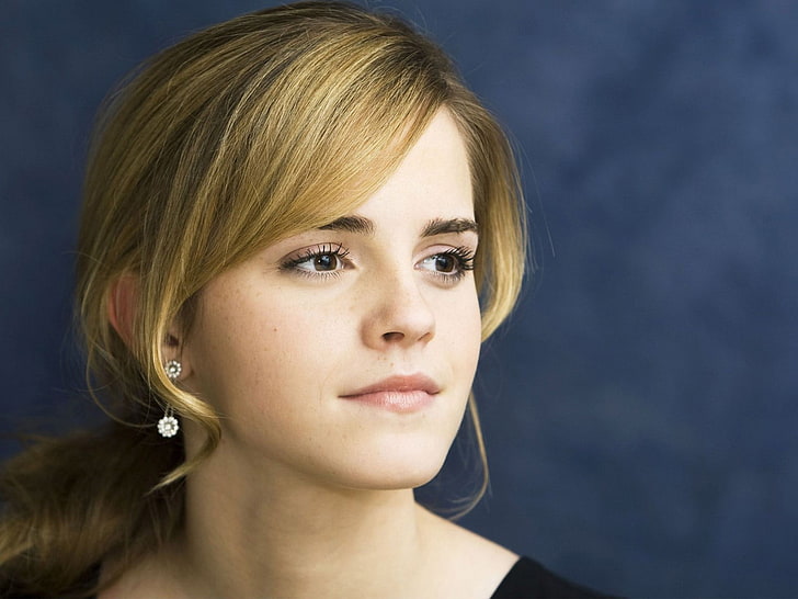 Emma Watson, actress, celebrity, women, looking away, blonde, HD wallpaper
