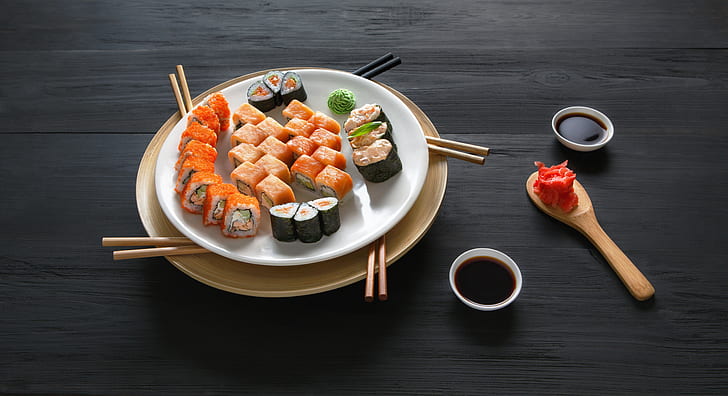 Food, Sushi, Fish, Rice, Seafood, Still Life