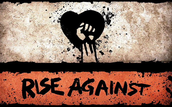 Rise Against digital wallpaper, punk rock, music, communication, HD wallpaper