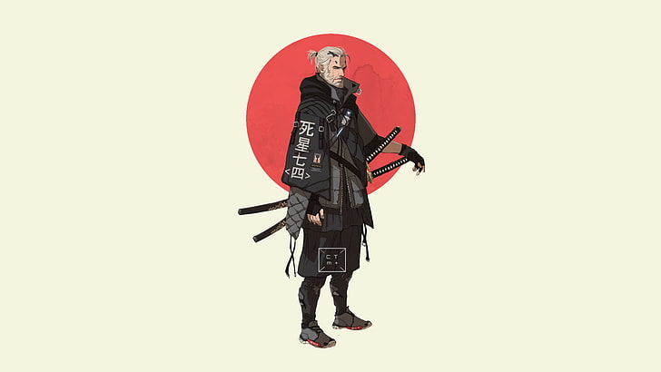 fan art, Japan, original characters, samurai, katana, HD wallpaper