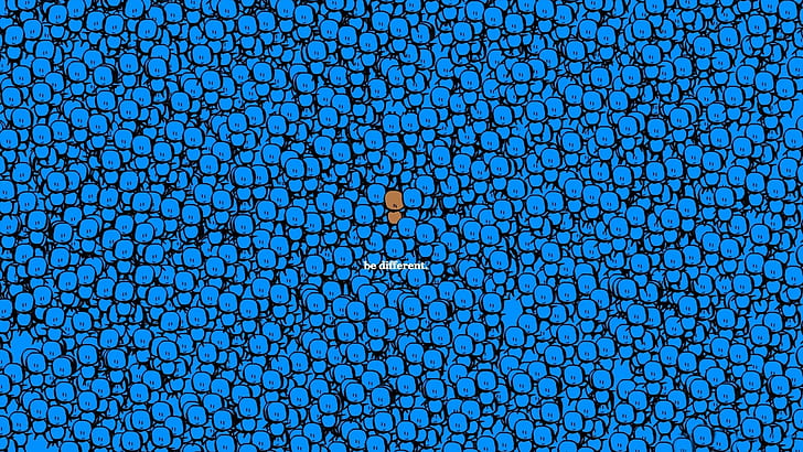 humor, blue, brown, backgrounds, pattern, abstract, mosaic, HD wallpaper