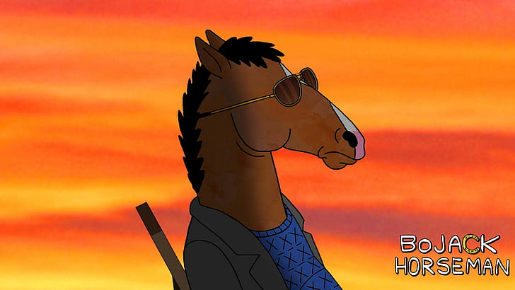bojack horseman netflix animated series comic art warm colors, HD wallpaper