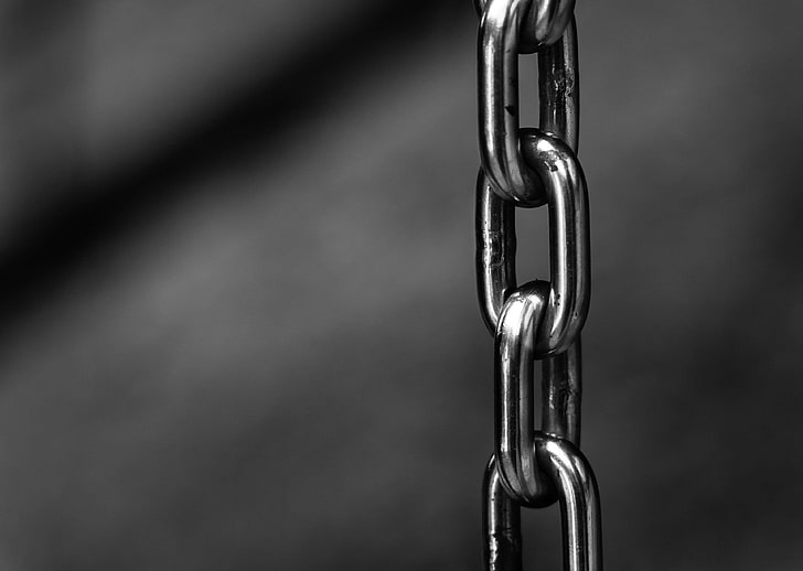 blur, chains, chrome, close up, connect, connected, connection, HD wallpaper