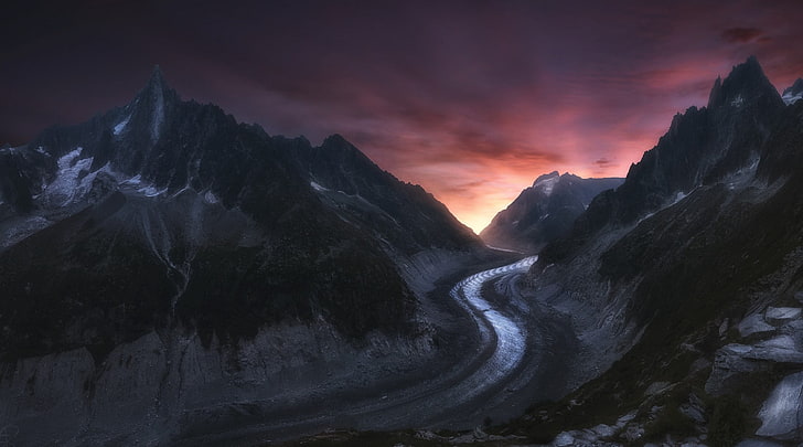Wallpaper Alps, 5k, 4k wallpaper, 8k, France, mountain, sunset