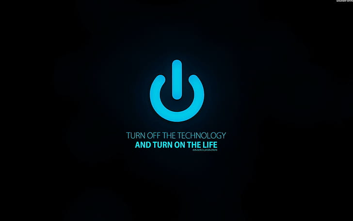 Computer Turn Off Black, turn off the technology and  turn on the life