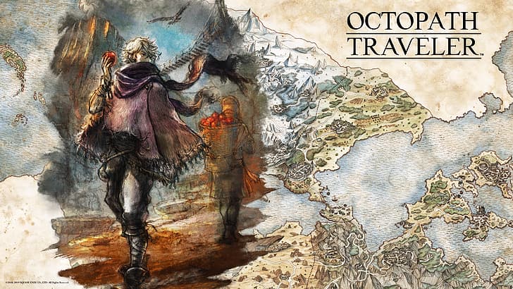 Octopath Traveler, artwork, HD wallpaper