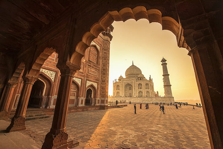 Taj Mahal, Agra, India, mausoleum, mosque